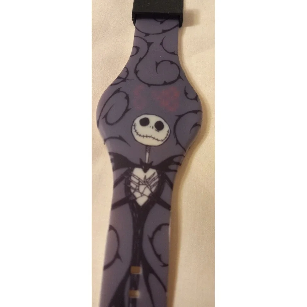 Jack Skeleton rubber flash wristwatch tap on time Nightmare before Christmas